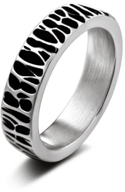 Joliernelle Hand Forged Iron Viking Ring,Pagan Wedding Band,Stainless Steel Norse Style,mystical Protection Minimalist Ring