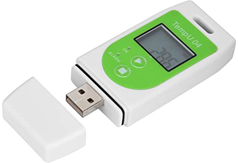 FTVOGUE USB-Temperaturdatenlogger, Wiederverwendbarer Thermometer-Monitor mit PDF-CSV-Berichten für das Medizinische Labor Zur Aufbewahrung von Lebensmitteln in Kühlschränken und Gefrierschränken