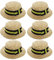 Straw Boater Hat With Yellow and Black Ribbon With Bow - Perfect School Accessory, Show Accessory or for Fancy Dress Parties - Pack of 1