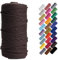 Binwat Macrame Cord Thick Natual Cotton Cord Yarn Macrame Rope Cord Cotton Rope for Wall Hangings, Plant Hangers, DIY Crafts, Home Decorations, Gift Wrapping 3mm x 100m (Dark Coffee)
