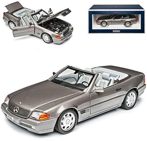 Mercedes-B SL-Klasse R129 500SL Cabrio Grau 1989-2001 1/18 Norev Modell Auto