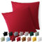 Blumtal Kissenbezug 50 x 50, 2 Stück - Oeko-TEX zert. Kissenbezüge 100% Mikrofaser in extra weich & waschmaschinenfest - Bezug Kissen 50x50 Rot