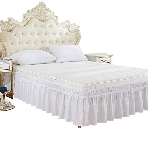 Omabeta Elastic Bed Ruffle Schlafzimmer Bett Rock Bett Volant Rock maschinenwaschbar(Twin: 39 * 75+15inch)