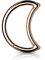 beyoutifulthings Piercing-Ring Halb-Mond Universal-Piercing Ohr-Ring Nase Septum Ohr Daith Helix Klapp-Verschluss Roségold 1,2/8mm