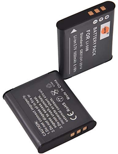 DSTE 2PCS LI-50B Li-Ion Battery Compatible with Olympus Stylus 9000, Stylus 9010, SZ-10, SZ-11, SZ-12, SZ-15, SZ-20