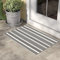 Schwarz und Weiß gestreifter Outdoor-Teppich, 60x90 cm Baumwolle, modern, handgewebt, wendbar, Veranda-Teppich, Fußmatte, Willkommensschicht, waschbar, Waschküche, Badezimmer