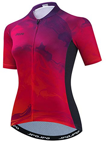 Radtrikot Damen Reißverschluss Mountainbike Shirts Kurzarm Rennradoberteile Pro Team Racing MTB Tops für Damen Damenbekleidung Sommer L