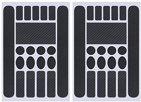 ECSiNG Lot de 2 autocollants de protection pour cadre de vélo en fibre de carbone pour BMX, VTT, vélo de route, noir