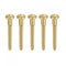 sourcing map Wood Screws M3.5 x 30mm Slotted Round Head Brass Self-Tapping Screw 50 Pcs