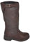 Malu Shoes Stivali donna alto in pelle marrone morbido con zip dritto biker alta con suola antiscivolo moda al ginocchio comodo (37 EU)