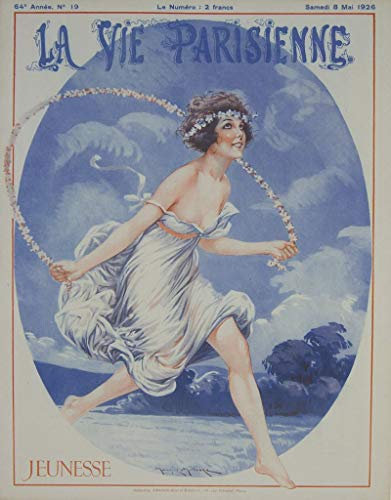 Poster Magazin Retro La Vie Pariser Jugend Magazine Vintage 1923