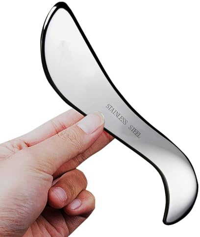 Gua-Sha-Werkzeuge aus Edelstahl, Massage-Schabwerkzeug für Weichgewebe, Physiotherapie für Rücken, Beine, Arme (AnTiexi-03)