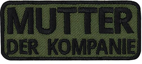Bundeswehr Geschenk Aufnäher bestickt Mutter der Kompanie Spieß Patch Bundesheer Aufbügler Militär Abzeichen Kompaniefeldwebel Applikation für alle Stoffe | 70x30mm