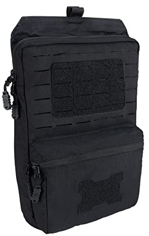 TOPTACPRO Sac d'hydratation Tactique Molle pour Sac d'hydratation de Vessie d'eau d'hydratation 2L 500D Nylon (Black)