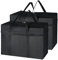 Astoryou Large Storage Bags with Zips, 2Pack Duvet Storage Bag Large Underbed Storage Bags Perfect for Wardrobe Storage Organiser, King Size Duvet, Bedroom Storage, Moving Boxes, Black, 125L