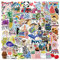 100 Stück ästhetische Aufkleber wasserfeste Vintage Vinyl Stickers Sticker für Stamm Wasserflaschen Scrapbooking Laptops Handyhüllen Teenager-Mädchen Cute-pattern1