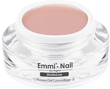 Emmi-Nail Studioline 1-Phasen-Gel Camouflage -2-15ml – LED UV All-In-One Gel – Grundierung, Aufbau & Versiegelung – Mittelviskos, selbstglättend & stark deckend – Perfekt für Gelmodellage, vegan