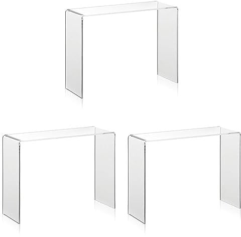 Warenträger als Deko-Brücke/Schuh-Display aus original PLEXIGLAS® (20x7x15cm) Präsentationsdisplay/Verkaufsständer aus Acrylglas (Packung mit 3)