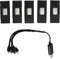 Cuifati Reemplazo de Batería de Dron de 5 Piezas para E88 E88PRO LsE525 E525 Pro, Batería de Litio de 3.7V 1800mah con Cable de Carga, Accesorios de Modelo de Avión de Control Remoto