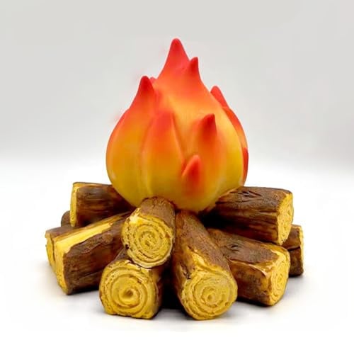 Gnurhok Luz nocturna falsa para fogata, lámpara de leña falsa LED 3D, pequeños troncos eléctricos de chimenea, luces nocturnas, Halloween, Navidad, festivales, fiestas, decoraciones para bar, hogar