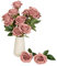 DuHouse 10 rose finte fiori di seta artificiali fiori di rosa finto fiore lunghi steli bouquet per organizzare matrimoni centrotavola festa casa decorazione cucina(Rosa polvere)