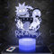 Nachttischlampe Rick Et M deko Serie. Geschenkidee Mann Frau objekt Rick Et M Nachtlicht Erwachsene deko Zimmer. originell TOP