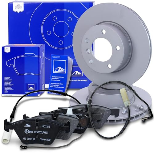 ATE Bremsenset Vorderachse inkl. Bremsscheiben vorne Ø 300 mm belüftet und Bremsbeläge vorne + Verschleißkontakt Kompatibel mit BMW 3er (E90), 3er Cabriolet (E93), 3er Coupe (E92), 3er Touring (E91)