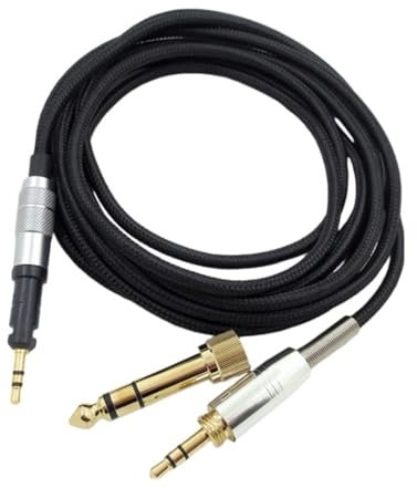 Yaowanguan Audio Kabel für Audio-Technica ATH-M70X M50X M40X Kopfhörer,Ersatz 3,5mm/6,35mm Stecker auf 2,5mm Stecker Kabel für ATH-M70X M50X M40X