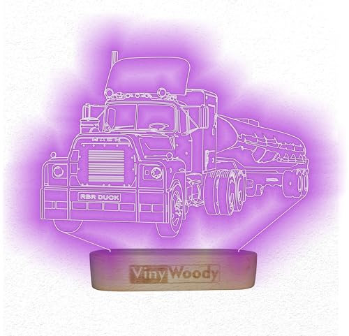 VINY WOODY Convoy Tischleuchte, RGB, LED, 6 Farben, 3 Programme, USB-Kabel, Stimmungslampe