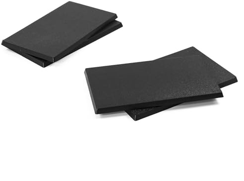 Evemodel Rechteckig Base Modell Basis aus Kunststoff für Figuren oder Miniaturen für War Games Tisch Dekoration (4 Stück 60*100mm)