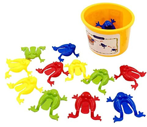 Wedhapy Frösche zum Fingerdrücken 12 Stück Springfrosch Spielzeug zum Fingerdrücken Frösche frühes Lernspielzeug für Kinder Partygeschenke Geburtstage