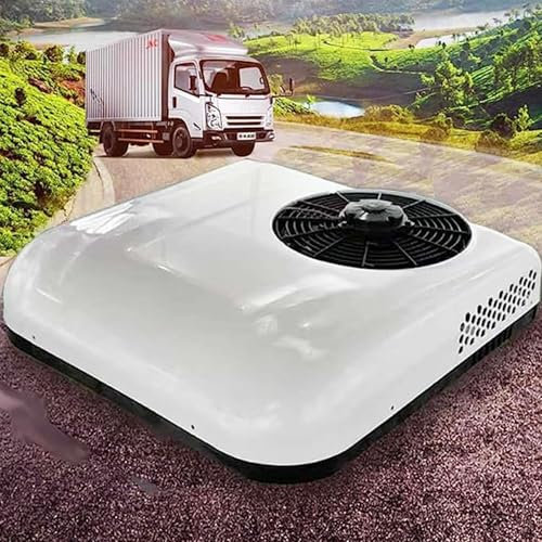 DDZJTPP Condizionatore d'Aria per Camper da Tetto - Climatizzatore da Parcheggio da 12v/24v per Minivan, Condizionatore per Camper, Camion E Veicolo,White-12V