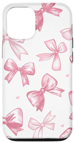 Aesthetic cute Pink Ribbons and Bows Pattern Design Case for iPhone 12/12 Pro