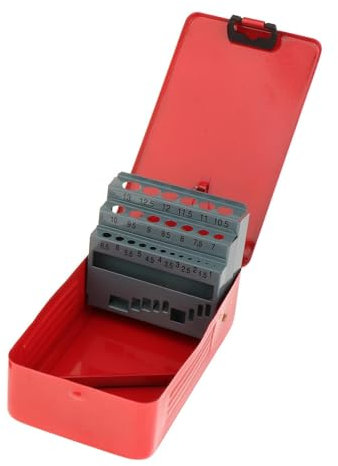 perfk Custodia per punte da trapano elicoidali Porta punte da trapano Custodia vuota per scatola indice punte da trapano in metallo, 25 slot