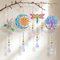 WuGU Diamond Painting Sonnenfänger Windspiel Bastelsets, 4 Stück 5D Diamond Doppelseitige Painting Anhänger, Fensterdeko Gartendeko Bastelhandwerk für Kinder Mädchen