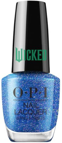 OPI x Wicked I'm the Wonderfullest Nail Lacquer – Limited Edition Collection Nail Polish, Beaming Blue Nail Varnish with Vibrant Shimmer, 15ml