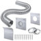 Besttoolifes Pelletofen Frischlufteinlass-Set, 5,1 x 152,4 cm, Kaltluft-Set für Pelletofen, Aluminium-Flex-Entlüftungsrohr für Pelletofen mit Wandplatten-Bildschirm