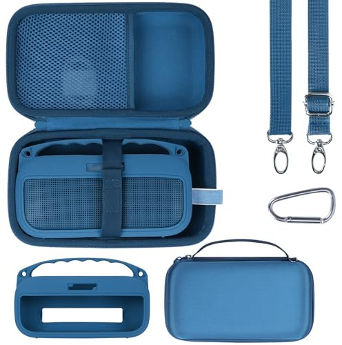 Lebakort Dur Étui Housse Cas et Housse en Silicone pour Bose SoundLink Flex (2e génération) Enceinte sans Fil Bluetooth Portable (Bleu Crépuscule)