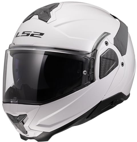 LS2, Modularer Motorradhelm ADVANT II SOLID Gloss White, L