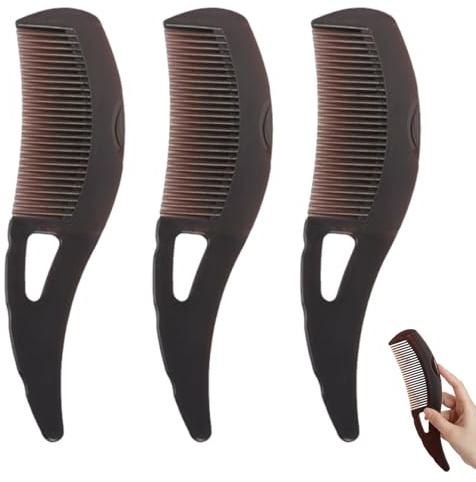 3 Pcs Schuppenkamm, Holzkamm Haare,Kamm Hohlzahn Haarbürste Für Kopfhautmassage Und Schuppen/Schmutzentfernung,Hautabschabungsgriff, Einfache Reinigung, Geeignet Für Männer Und Frauen