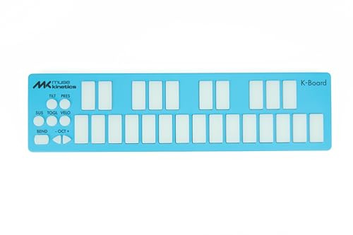 Muse Kinetics K-Board-C | Bunte 25-Tasten-USB-MPE-MIDI-Tastatur-Controller mit USB-C (Aqua)