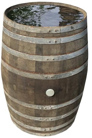 Fassl Baron Regentonne 300 Liter Holzfass gebrauchtes Weinfass Regenfass Barriquefass Eiche Wasserfass Tonne Bottich Fass