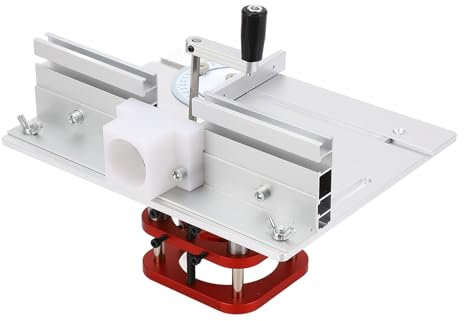 LOCADENCE Router Table Lift System, Precision Router Lift, 51mm Lifting Stroke Manual Router Lift Kit, Router Table Plate Insert for Engraving Slotting Trimming Chamfering