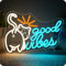 Horseneon Gattino Good Vibes Neon scudo, scritta Cat Good Vibes Neon Sign per la decorazione da parete, cartelli luminosi per soggiorno, sala giochi, ufficio, caffè, accessori per club