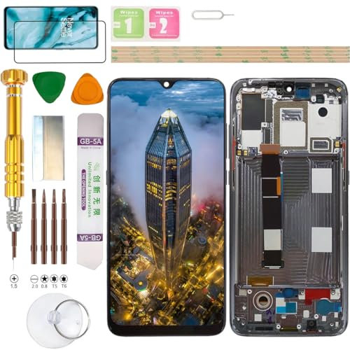 Gadget Troops Kit de repuesto de pantalla LCD (sin huellas dactilares) para Xiaomi Mi 9 M1902F1G (negro)