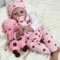 WOOZHI Reborn Puppe Mädchen 55 cm Weiche Silikon Neugeborenen Puppe – Lebensechte Wiedergeborene Puppe Mädchen, Hübsches und Realistisches Baby für Kinder ab 3 Jahren