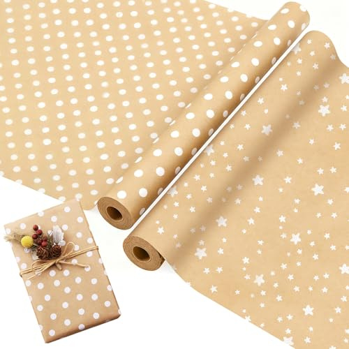 2 rouleaux de papier cadeau de 15 m
