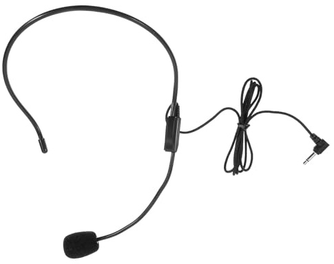Schulanfang Deko Lehrertag Mottoparty Mikrofon für Live Auftritte 3, 5mm | Headset Mikrofon mit Klinkenstecker, für Lehrer und Reiseleiter, Schwarz, Eisen Pvc Schaumstoff Zufälliger Stil