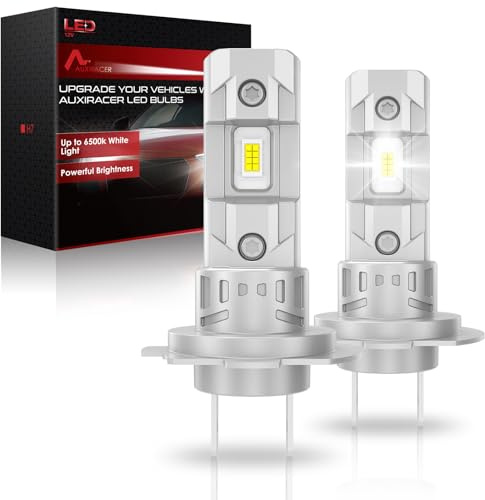 2026 H7 LED Headlight Bulb - 1:1 Mini Size 6500K Cool White Light, 100W 30000LM Headlight Bulbs Car Conversion Kit, Plug and Play,IP68 Waterproof,Pack of 2 (H7)