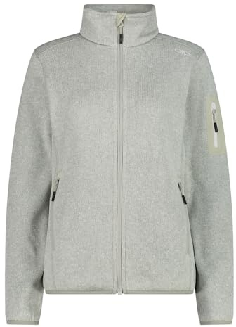 CMP Damen Strick Fleece Jacke, pistacchio-bianco, M